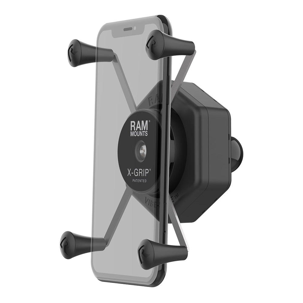 RAM Mount RAM X-Grip Large Phone Holder w/Ball Vibe-Safe Adapter [RAM-HOL-UN10B-462] - Tetron Marine Store