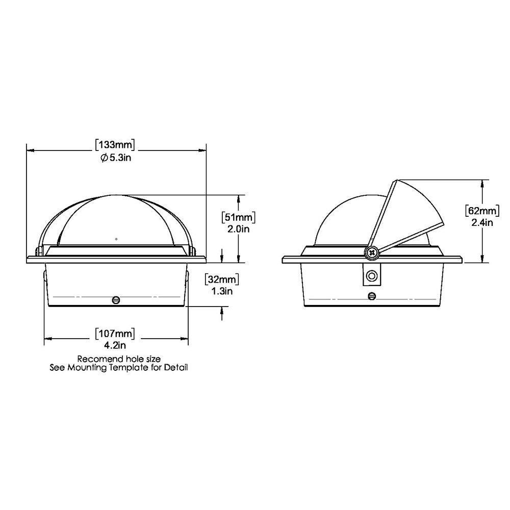 Ritchie F-83 Voyager Compass - Flush Mount - Black [F-83] - Tetron Marine Store
