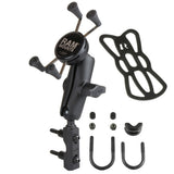RAM Mount Kombi-Brems-/Kupplungsbehälter-U-Bolzen-Halterung mit Universal-X-Grip-Zellen-/iPhone-Halterung [RAM-B-174-UN7U]