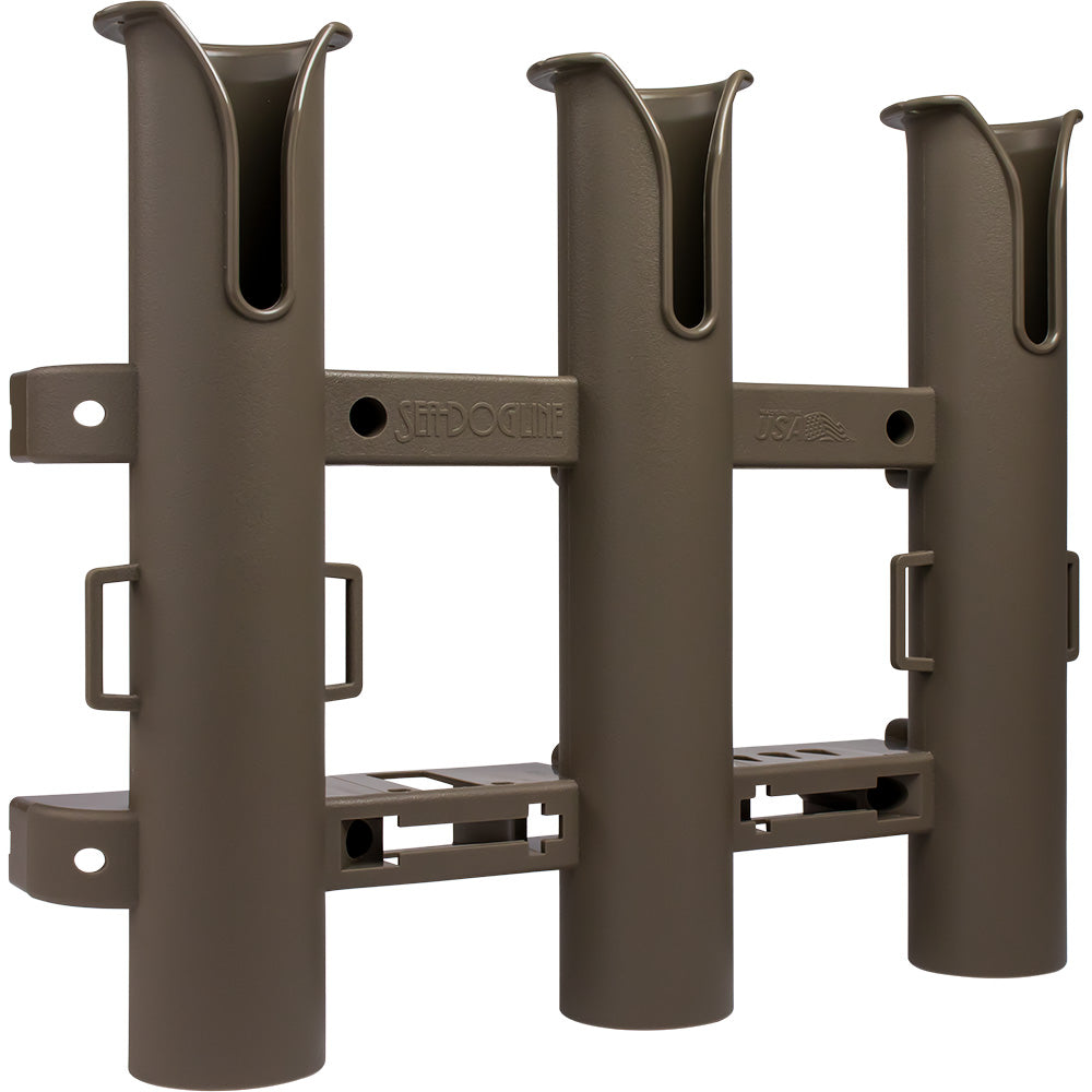 Sea-Dog Triple Threat Three Pole Rod Holder - Flat Dark Earth [325034-1] - Tetron Marine Store