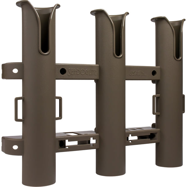 Sea-Dog Triple Threat Three Pole Rod Holder - Flat Dark Earth [325034-1] - Tetron Marine Store