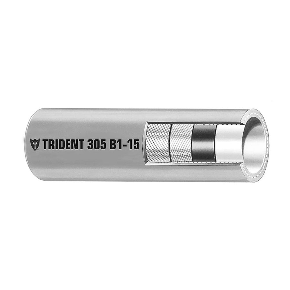 Trident Marine 5/16" Barrier Lined B1-15 EPA Compliant Outboard Fuel Line Hose - Gray - Sold by the Foot [305-0566-FT] - Tetron Marine Store