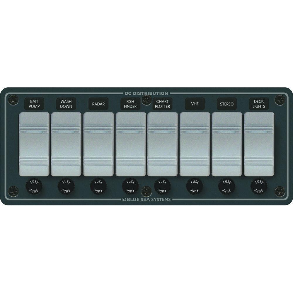 Blue Sea 8261 Waterproof Panel 8 Position - Slate Grey [8261] - Tetron Marine Store