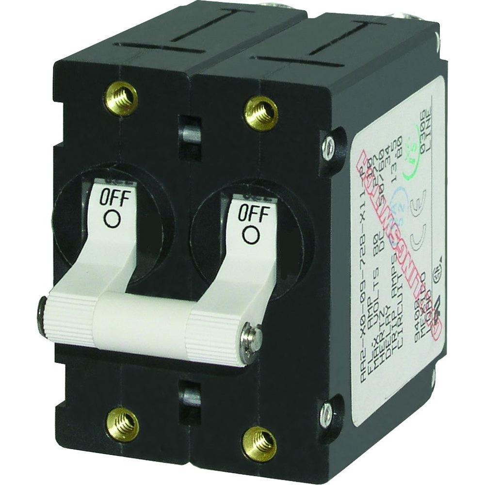Blue Sea 7235 A-Series Double Pole Toggle - 15AMP - White [7235] - Tetron Marine Store
