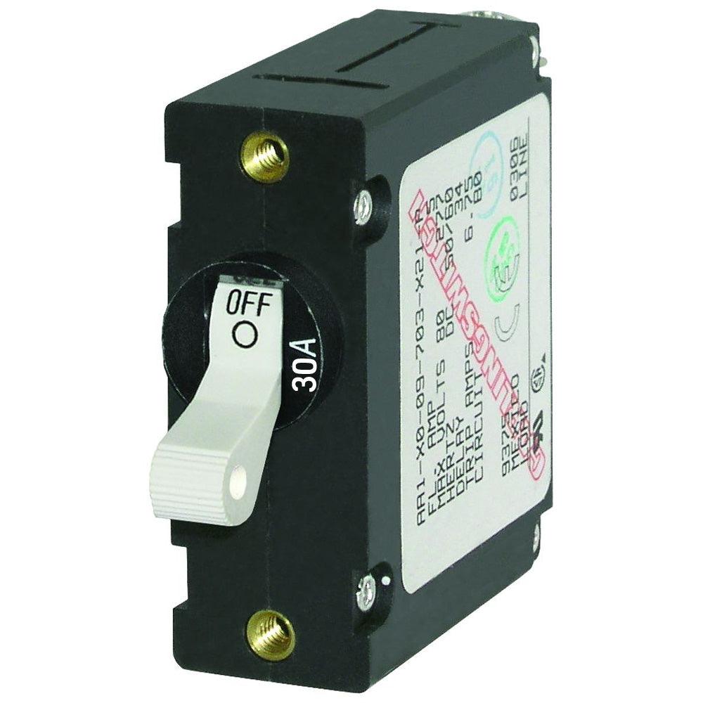 Blue Sea 7222 AC/DC Single Pole Magnetic World Circuit Breaker - 30AMP [7222] - Tetron Marine Store