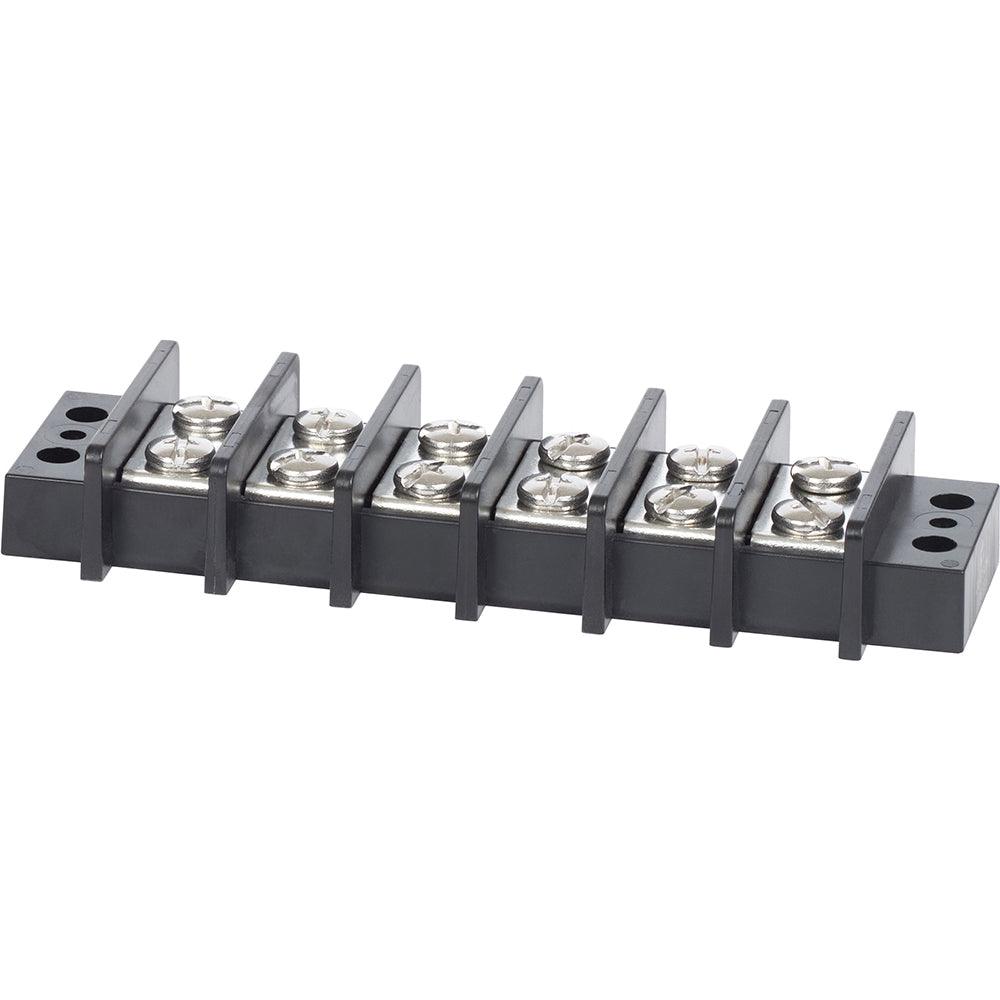 Blue Sea 2606 Terminal Black 65AMP - 6 Circuit [2606] - Tetron Marine Store