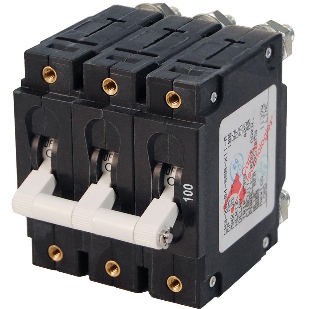 Blue Sea 7290 C-Series Triple Pole Circuit Breaker - 100A [7290] - Tetron Marine Store