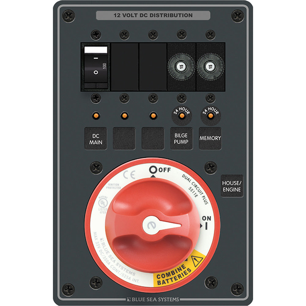 Blue Sea 8690 e-Series Dual Circuit Plus PN 5511e [8690] - Tetron Marine Store