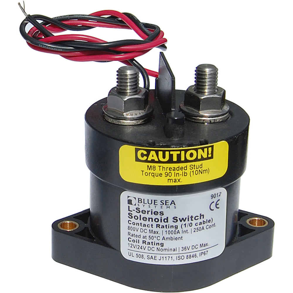 Blue Sea 9012 L Solenoid Switch - 12-24VDC - 250A [9012] - Tetron Marine Store