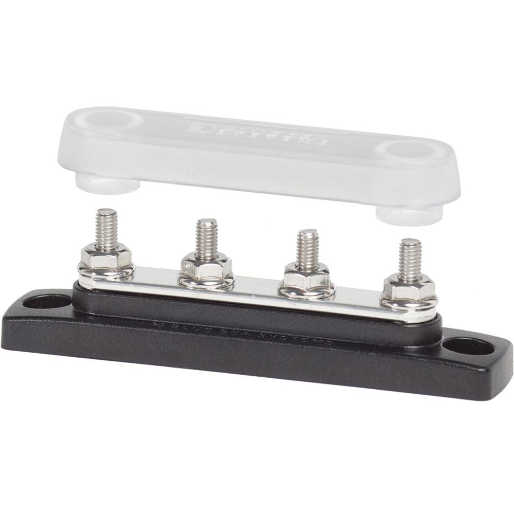Blue Sea 2315 MiniBus 100 Ampere Common BusBar 4 x 10-32 Stud Terminal with Cover [2315] - Tetron Marine Store