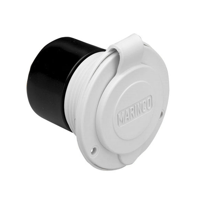 Marinco 15A 125V On-Board Charger Inlet - Front Mount - White [150BBIW] - Tetron Marine Store