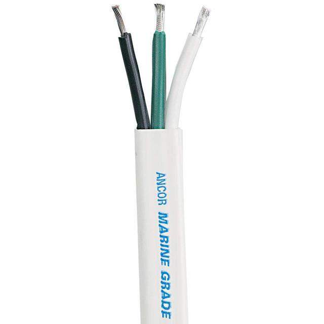 Ancor White Triplex Cable - 6/3 AWG - Flat - 50' [130705] - Tetron Marine Store