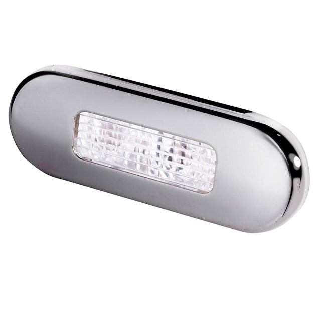 Hella Marine Surface Mount Oblong LED Courtesy Lamp - White LED - Stainless Steel Bezel [980869301] - Tetron Marine Store