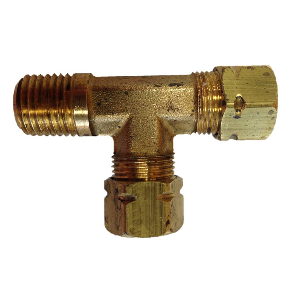 Uflex Male Run T-Fitting - 3/8" x 3/8" Tube x 1/4" NPT [171CA-6-4] - Tetron Marine Store