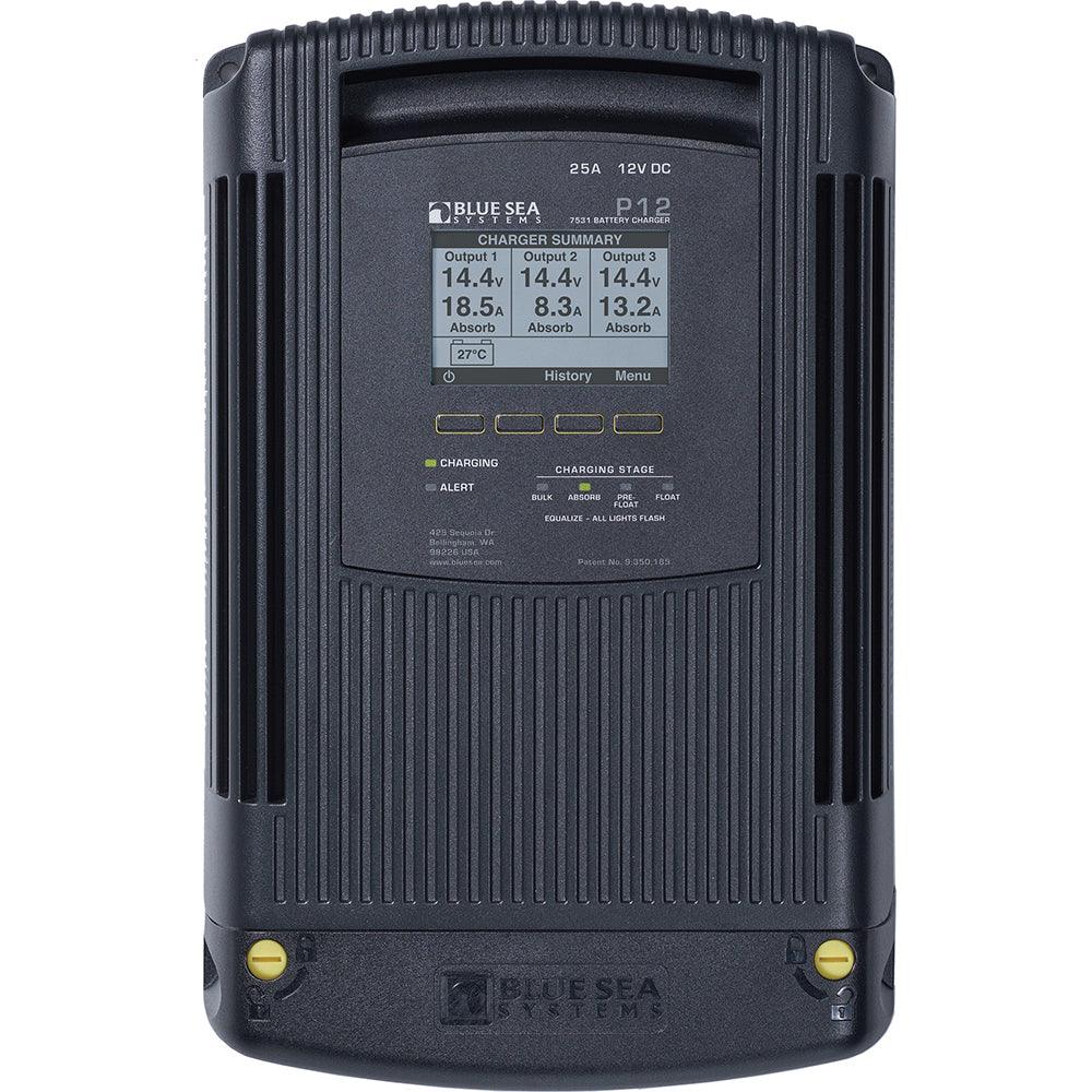 Blue Sea 7531 P12 Battery Charger - 12V DC 25A [7531] - Tetron Marine Store