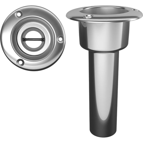 Mate Series Stainless Steel 0 Rod Cup Holder - Open - Round Top [C1000ND] - Tetron Marine Store