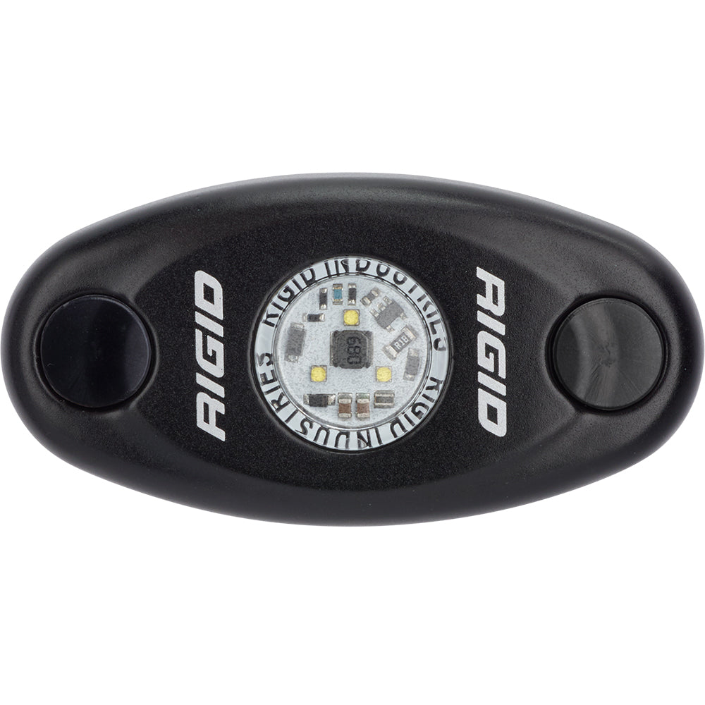RIGID Industries A-Series Black Low Power LED Light - Single - Cool White [480033] - Tetron Marine Store