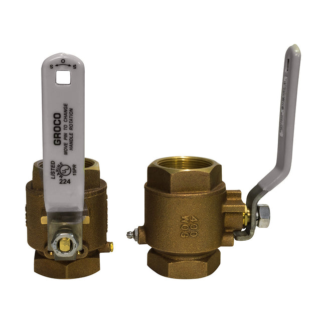 GROCO 3/4" NPT Bronze In-Line Ball Valve [IBV-750] - Tetron Marine Store