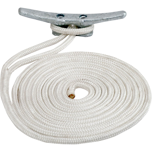 Sea-Dog Double Braided Nylon Dock Line - 3/4" x 25 - White [302119025WH-1] - Tetron Marine Store