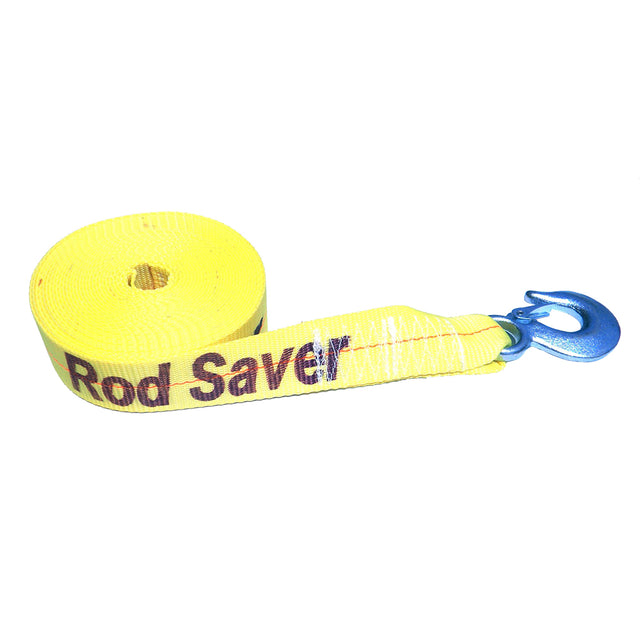 Rod Saver Heavy-Duty Winch Strap Replacement - Yellow - 2" x 30 [WSY30] - Tetron Marine Store