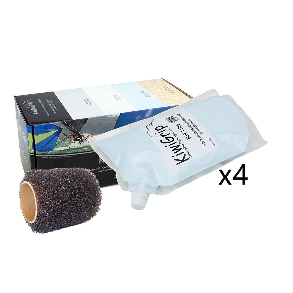 KiwiGrip 4 - 1 Liter Pouches - Blue w/4" Roller [KG-4BL-PR] - Tetron Marine Store