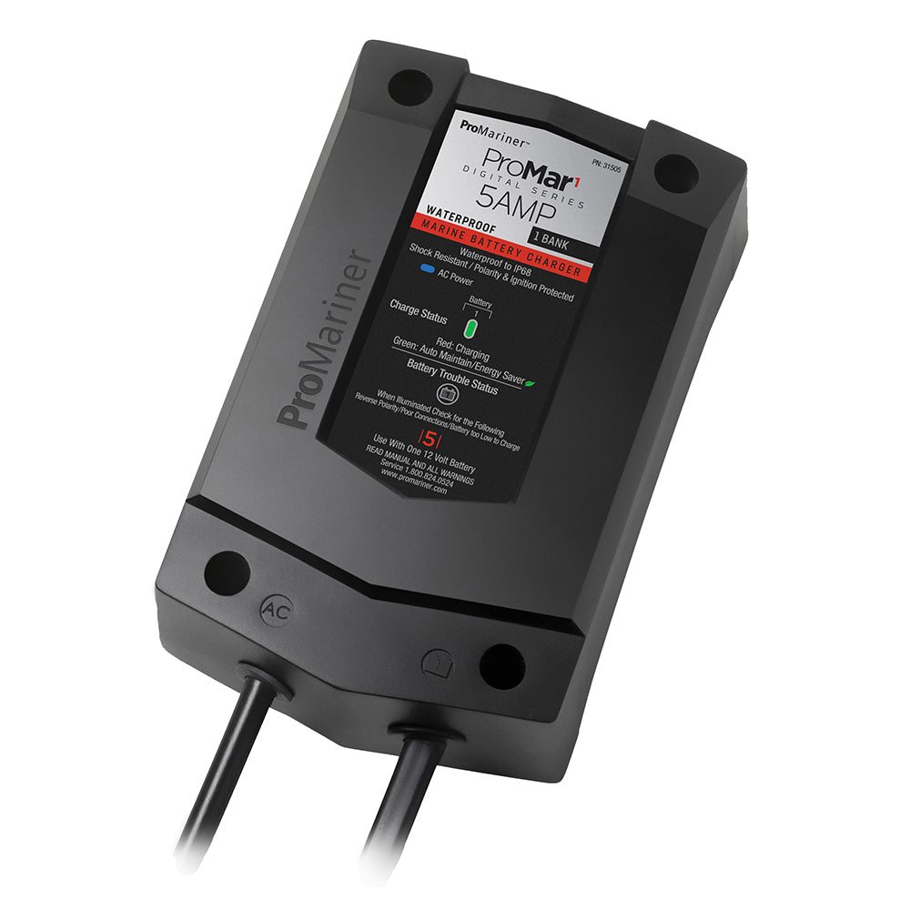 ProMariner ProMar1 DS Digital - 5 Amp - 1 Bank Charger [31505] - Tetron Marine Store
