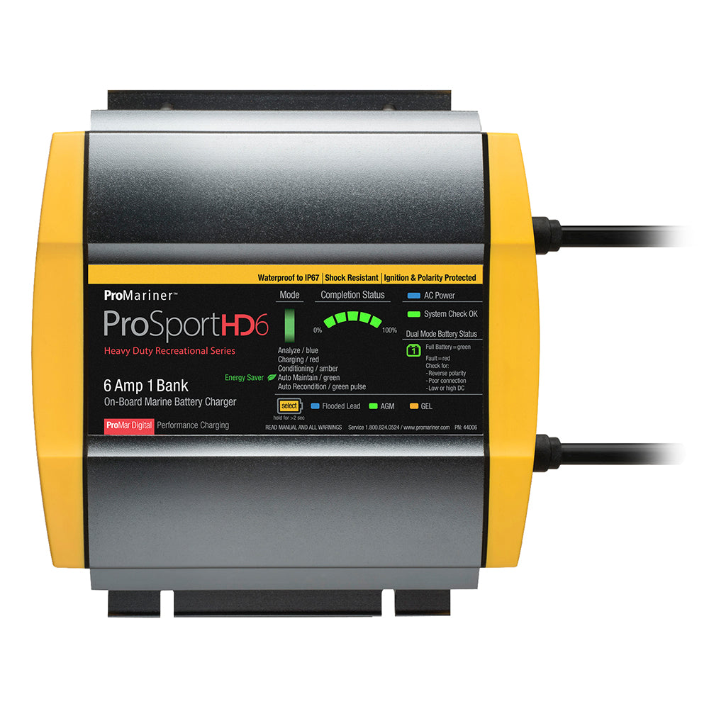 ProMariner ProSportHD 6 Gen 4 - 6 Amp - 1 Bank Battery Charger [44006] - Tetron Marine Store