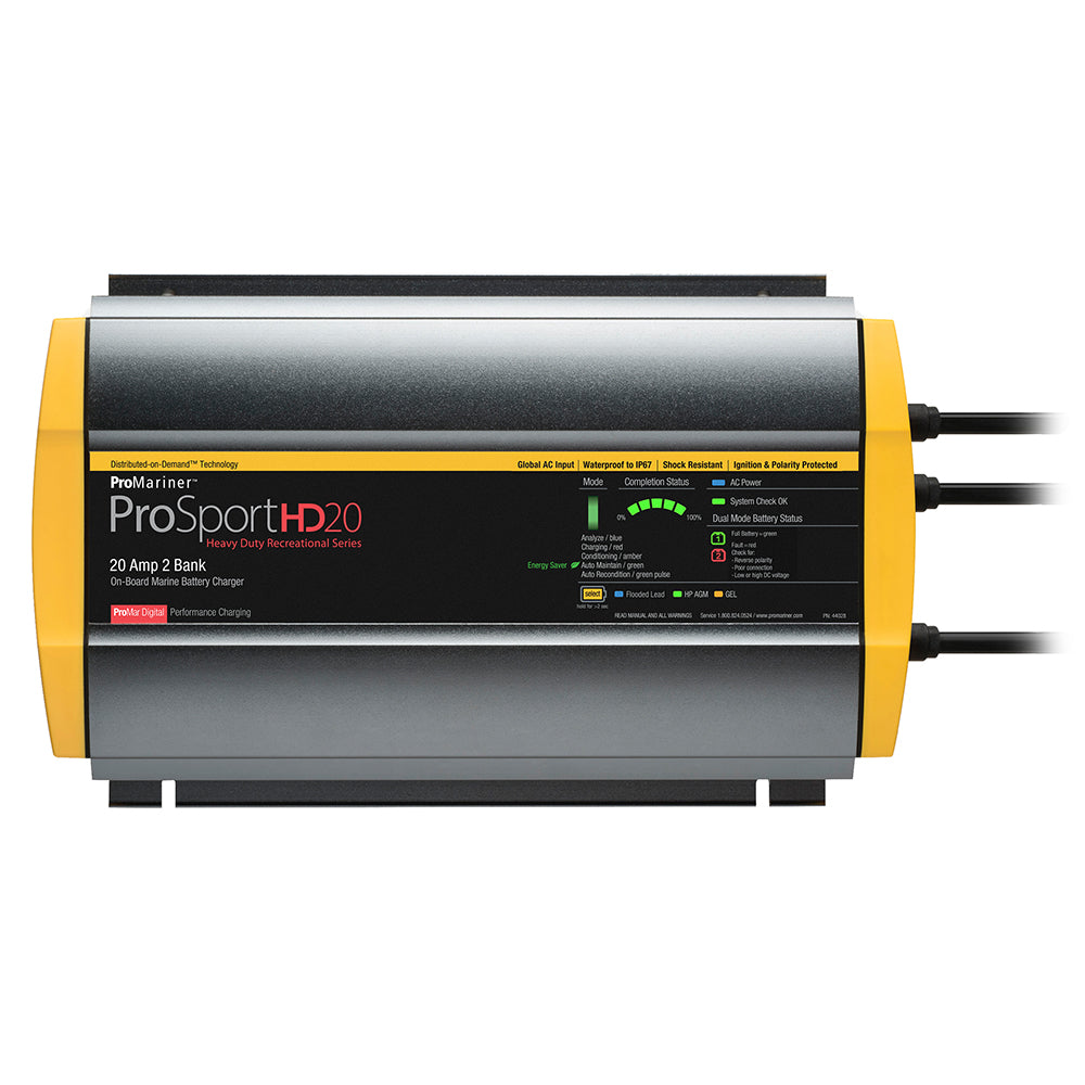 ProMariner ProSportHD 20 Global Gen 4 - 20 Amp - 2 Bank Battery Charger [44028] - Tetron Marine Store
