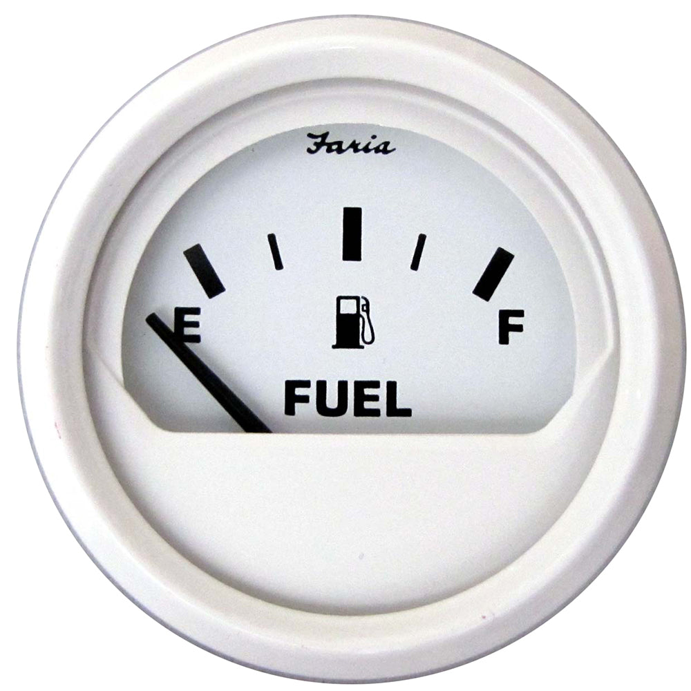 Faria Dress White 2" Fuel Level Gauge (Metric) [13117] - Tetron Marine Store