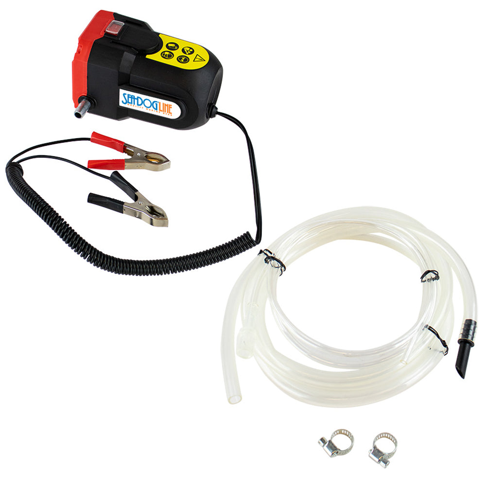 Sea-Dog Oil Change Pump w/Battery Clips - 12V [501072-3] - Tetron Marine Store