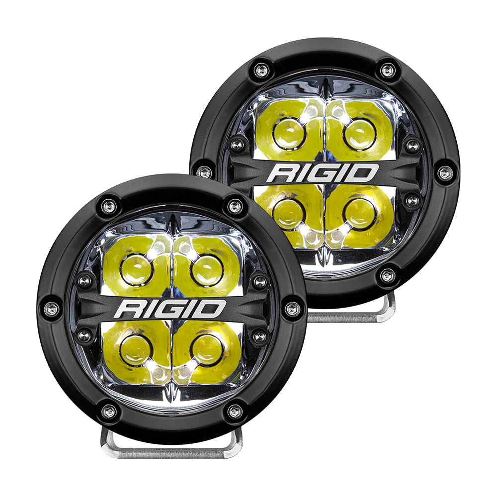 RIGID Industries 360-Series 4" LED Off-Road Spot Beam w/White Backlight - Black Housing [36113] - Tetron Marine Store