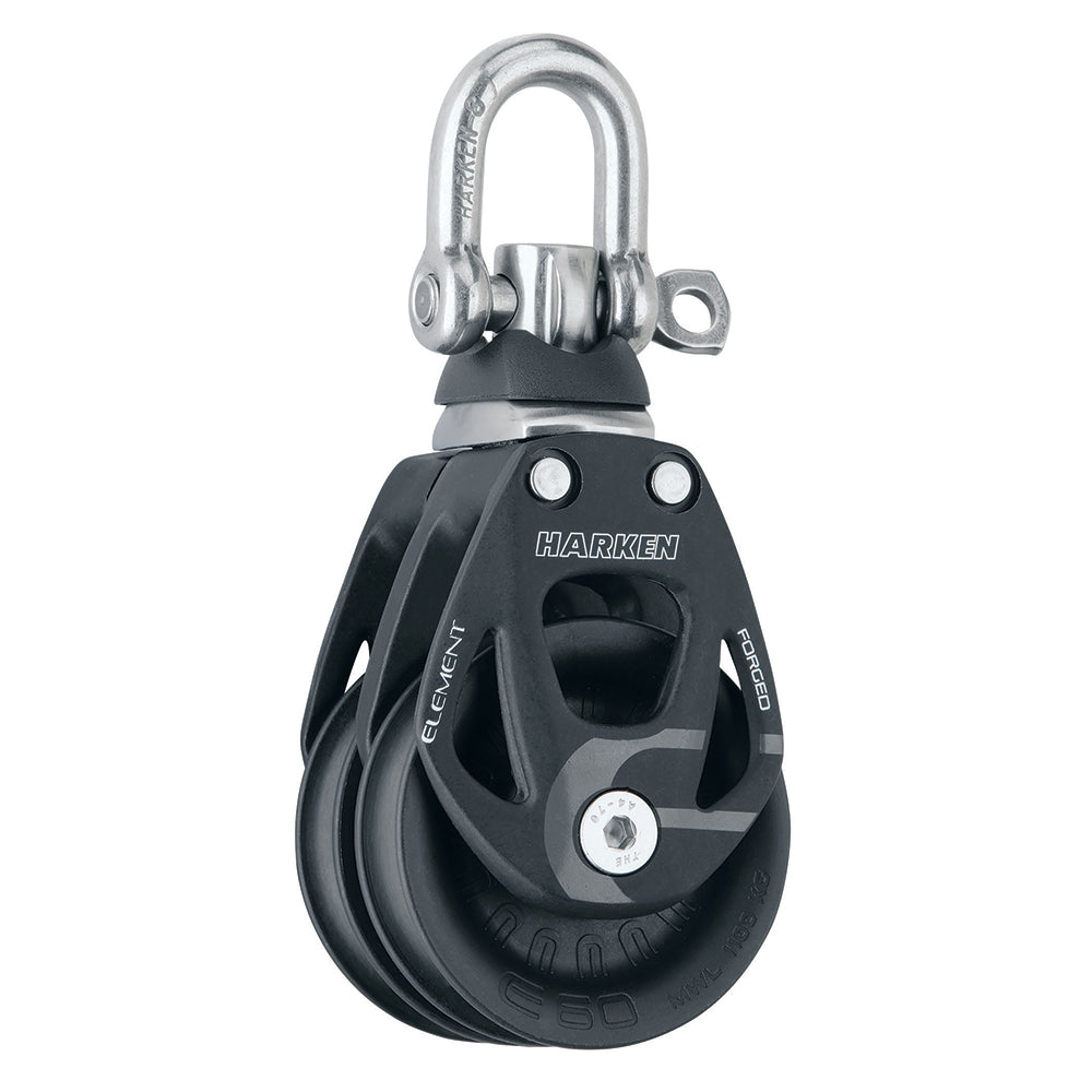 Harken 60mm Double Aluminum Element Block w/Swivel [6269] - Tetron Marine Store