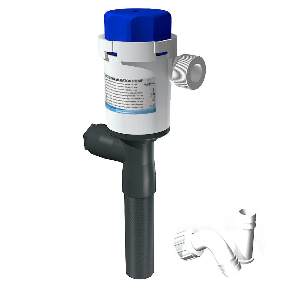 Albin Pump Cartridge Aerator Pump - 500 GPH - 12V - Straight [01-05-077] - Tetron Marine Store