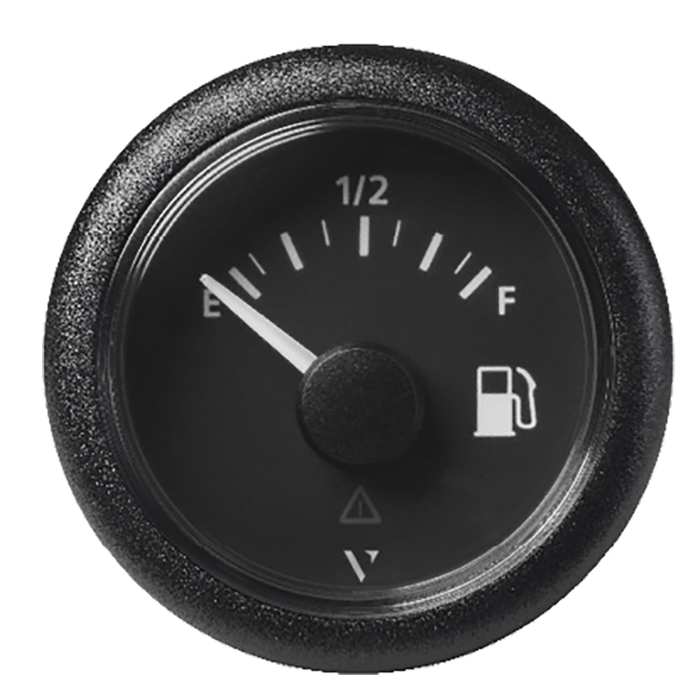 Veratron 52MM (2-1/16") ViewLine Fuel Level Gauge Empty/Full - 240-33.5 OHM - Black Dial Round Bezel [A2C59514094] - Tetron Marine Store