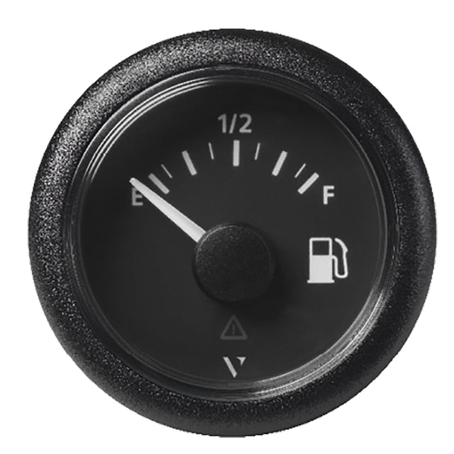 Veratron 52MM (2-1/16") ViewLine Fuel Level Gauge Empty/Full - 240-33.5 OHM - Black Dial Round Bezel [A2C59514094] - Tetron Marine Store