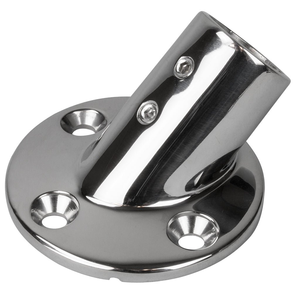 Sea-Dog Rail Base Fitting 2-3/4" Round Base 45 316 Stainless Steel - 1" OD [280451-1] - Tetron Marine Store