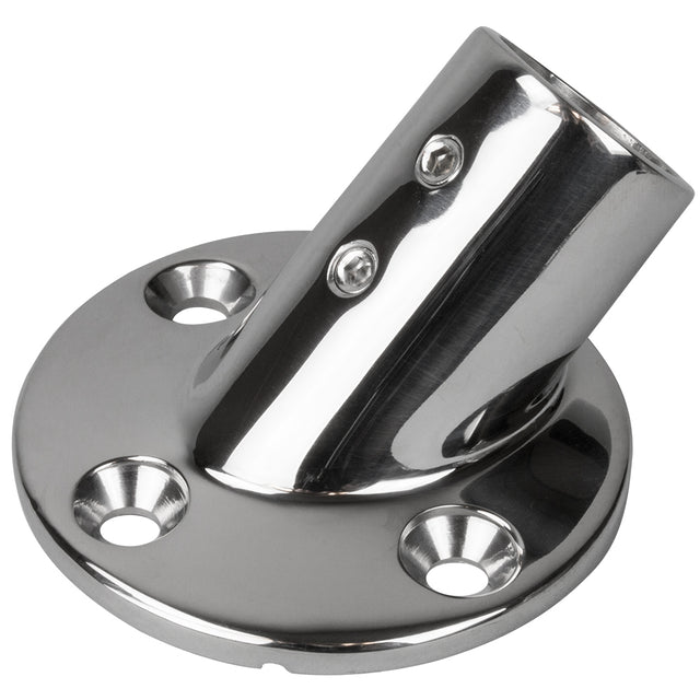Sea-Dog Rail Base Fitting 2-3/4" Round Base 45 316 Stainless Steel - 1" OD [280451-1] - Tetron Marine Store