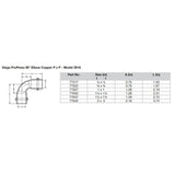 Viego ProPress 3/4" - 90 Copper Elbow - Double Press Connection - Smart Connect Technology [77022] - Tetron Marine Store