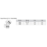 Viega ProPress 2-1/2" - Coude en cuivre 45 - Connexion à double pression - Technologie Smart Connect [20653]