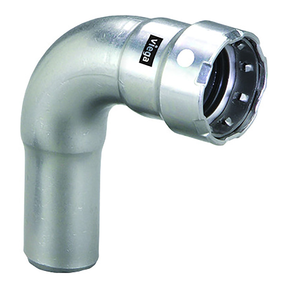 Viega MegaPress 1/2" 90 Stainless 304 Elbow - Street/Press Connection - Smart Connect Technology [95030] - Tetron Marine Store