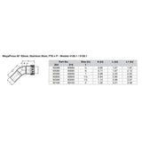 Viega MegaPress 3/4" 45 Stainless Steel 304 Elbow Street - Press Connection - Smart Connect Technology [95085] - Tetron Marine Store