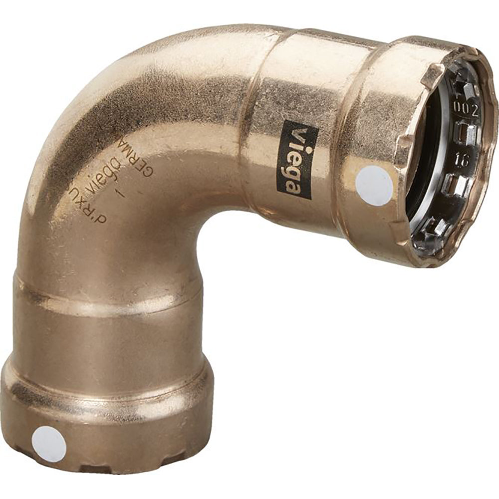 Viega MegaPress 1" 90 Copper Nickel Elbow - Double Press Connection - Smart Connect Technology [88010] - Tetron Marine Store