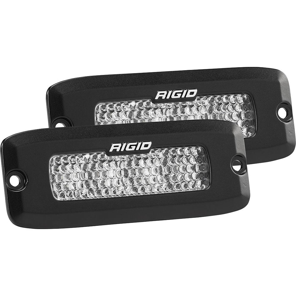 RIGID Industries SR-Q Series PRO Spot Diffused LED - Flush Mount - Pair - Black [925513BLK] - Tetron Marine Store