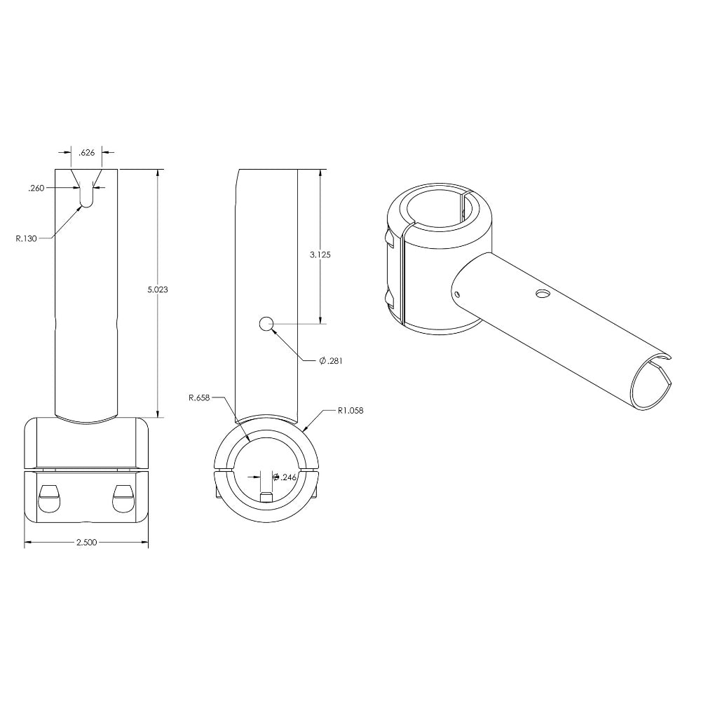 Support à pince fixe TACO ShadeFin [T10-3000-11]