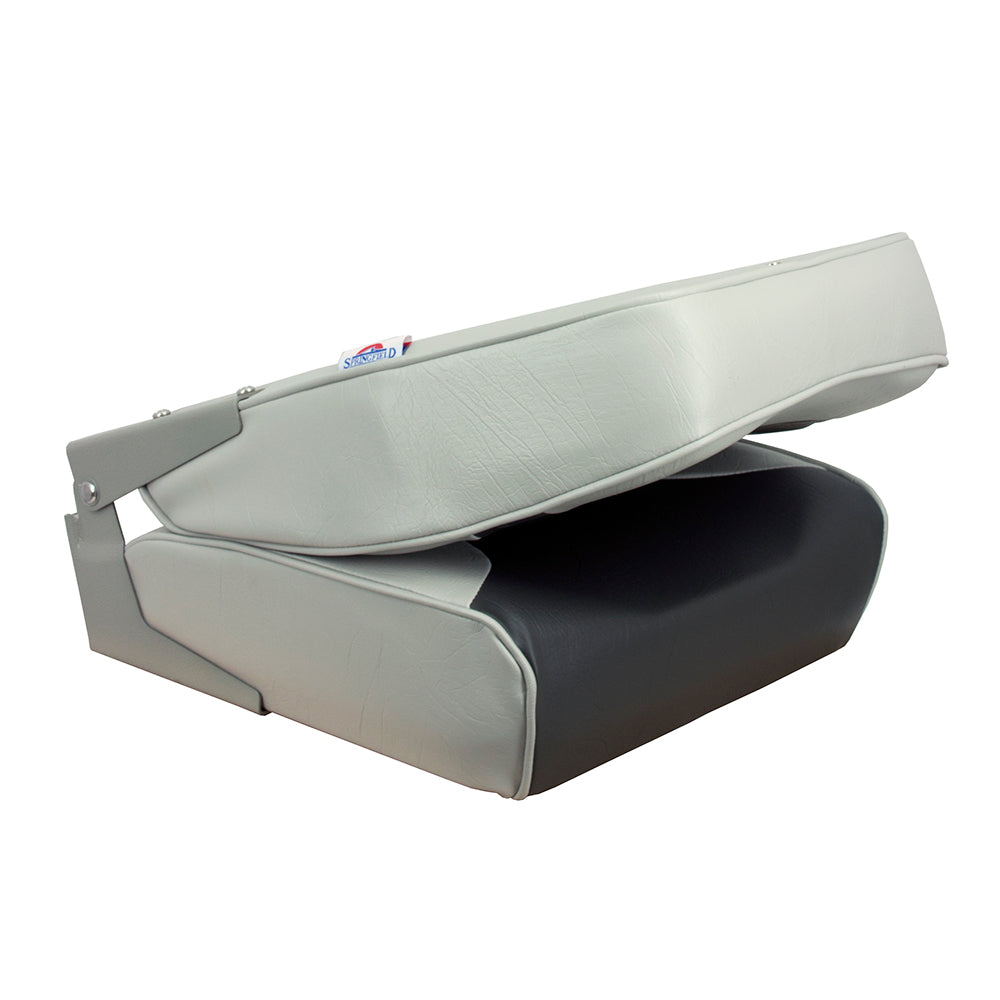 Springfield High Back Multi-Color Folding Seat - Grey/Charcoal [1040663] - Tetron Marine Store