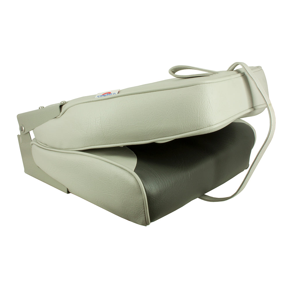 Springfield High Back Multi-Color Folding Seat - Grey/Charcoal [1040663] - Tetron Marine Store