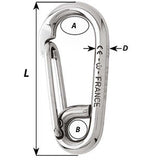 Crochet de carabine symétrique Wichard - Longueur 60 mm - 1/4 "[02313]