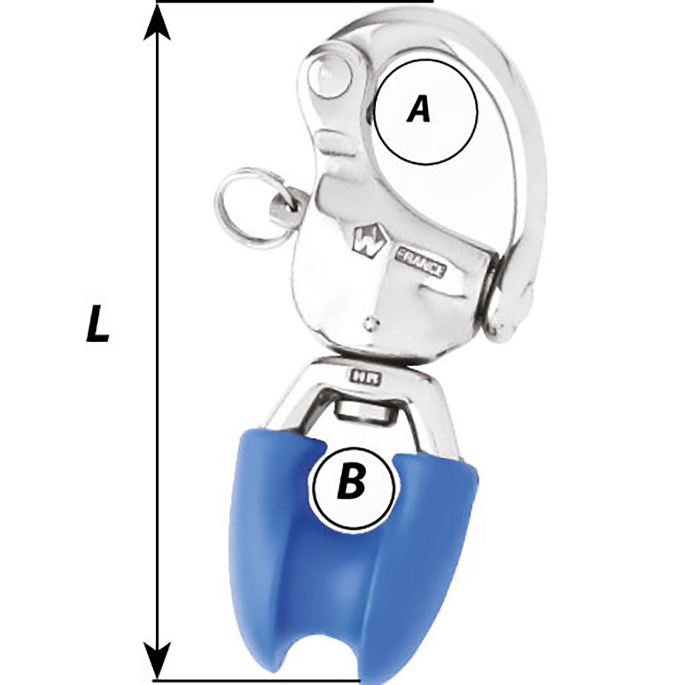 Wichard HR Snap Shackle w/Thimble Eye - Length 3-3/4" [2493W]