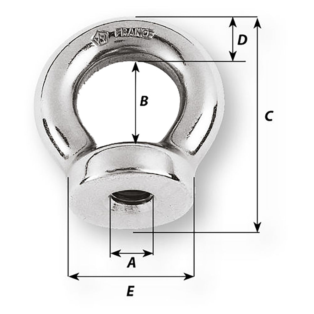Wichard 5/16 Eye Nut - 21/32" Diameter [6341W]