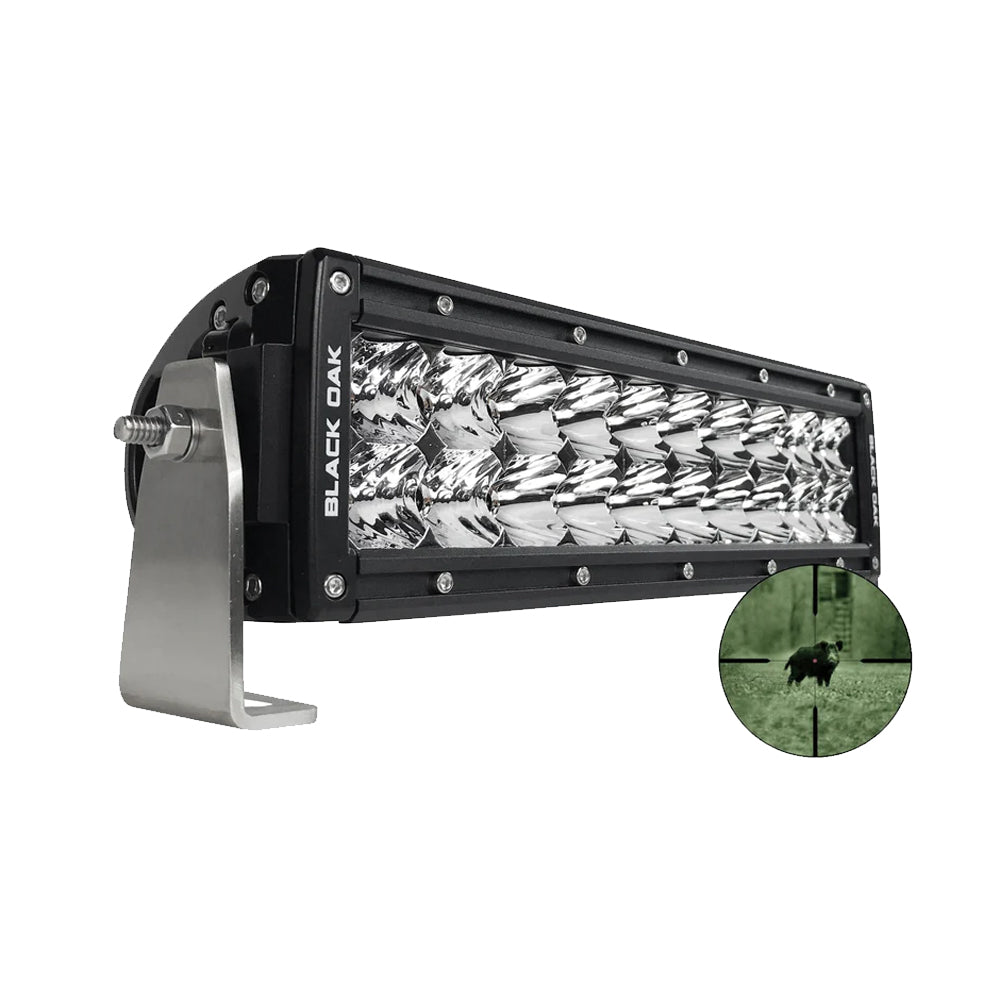 Black Oak Pro Series zweireihige kombinierte Infrarot-Lichtleiste, 25,4 cm, 940 nm, Schwarz [10IR-940]